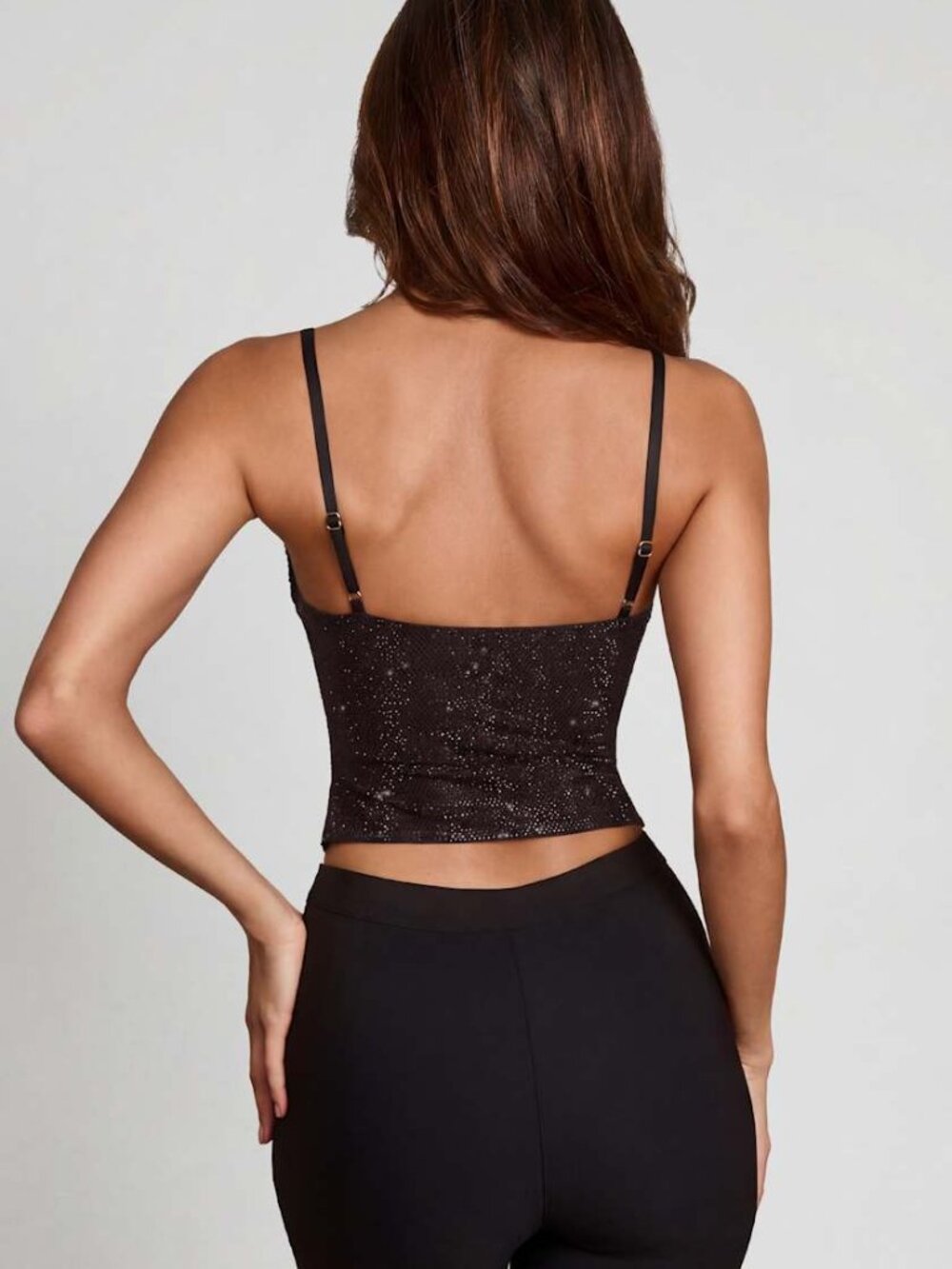 Oh Polly Armelia Embellished Peekaboo Cowl-Neck Top - Black - Size 4 - Picture 5 of 5